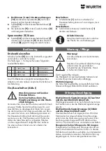 Preview for 11 page of Würth KNS 150-E Translation Of The Original Operating Instructions