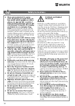 Preview for 14 page of Würth KNS 150-E Translation Of The Original Operating Instructions