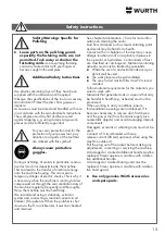 Preview for 15 page of Würth KNS 150-E Translation Of The Original Operating Instructions