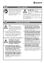 Preview for 33 page of Würth KNS 150-E Translation Of The Original Operating Instructions