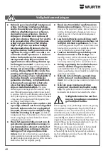 Preview for 48 page of Würth KNS 150-E Translation Of The Original Operating Instructions