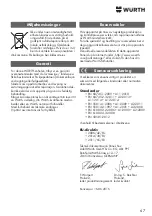 Preview for 67 page of Würth KNS 150-E Translation Of The Original Operating Instructions