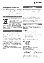 Preview for 87 page of Würth KNS 150-E Translation Of The Original Operating Instructions