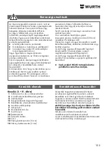 Preview for 105 page of Würth KNS 150-E Translation Of The Original Operating Instructions