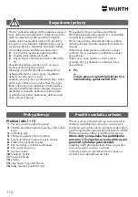 Preview for 112 page of Würth KNS 150-E Translation Of The Original Operating Instructions