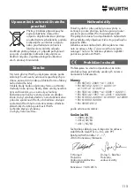 Preview for 115 page of Würth KNS 150-E Translation Of The Original Operating Instructions