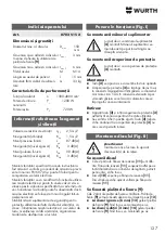 Preview for 127 page of Würth KNS 150-E Translation Of The Original Operating Instructions