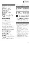 Предварительный просмотр 11 страницы Würth LRU 18 Translation Of The Original Operating Instructions