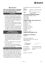 Preview for 39 page of Würth master TSS 12 Translation Of The Original Operating Instructions