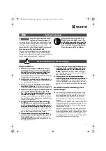 Preview for 17 page of Würth MHKS 28-A Translation Of The Original Operating Instructions