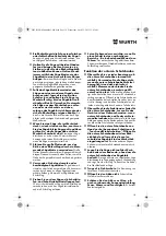 Preview for 18 page of Würth MHKS 28-A Translation Of The Original Operating Instructions