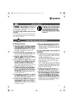 Preview for 22 page of Würth MHKS 28-A Translation Of The Original Operating Instructions