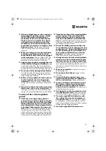 Preview for 23 page of Würth MHKS 28-A Translation Of The Original Operating Instructions