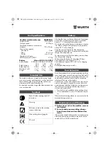 Preview for 24 page of Würth MHKS 28-A Translation Of The Original Operating Instructions