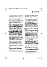 Preview for 28 page of Würth MHKS 28-A Translation Of The Original Operating Instructions