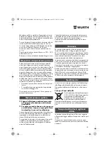 Preview for 30 page of Würth MHKS 28-A Translation Of The Original Operating Instructions