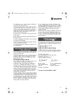 Preview for 31 page of Würth MHKS 28-A Translation Of The Original Operating Instructions