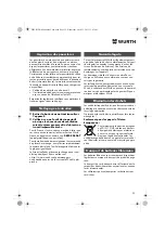 Preview for 35 page of Würth MHKS 28-A Translation Of The Original Operating Instructions