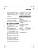 Preview for 36 page of Würth MHKS 28-A Translation Of The Original Operating Instructions