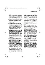 Preview for 38 page of Würth MHKS 28-A Translation Of The Original Operating Instructions