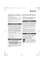 Preview for 40 page of Würth MHKS 28-A Translation Of The Original Operating Instructions