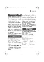 Preview for 41 page of Würth MHKS 28-A Translation Of The Original Operating Instructions