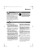 Preview for 42 page of Würth MHKS 28-A Translation Of The Original Operating Instructions