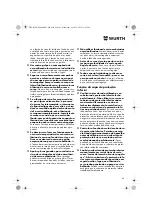 Preview for 43 page of Würth MHKS 28-A Translation Of The Original Operating Instructions