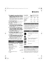 Preview for 44 page of Würth MHKS 28-A Translation Of The Original Operating Instructions