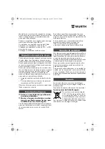 Preview for 45 page of Würth MHKS 28-A Translation Of The Original Operating Instructions