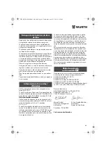 Preview for 46 page of Würth MHKS 28-A Translation Of The Original Operating Instructions