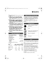 Preview for 49 page of Würth MHKS 28-A Translation Of The Original Operating Instructions