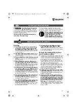 Preview for 52 page of Würth MHKS 28-A Translation Of The Original Operating Instructions