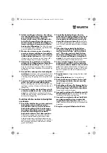 Preview for 53 page of Würth MHKS 28-A Translation Of The Original Operating Instructions