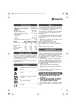 Preview for 54 page of Würth MHKS 28-A Translation Of The Original Operating Instructions