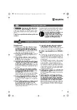 Preview for 57 page of Würth MHKS 28-A Translation Of The Original Operating Instructions