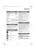 Preview for 59 page of Würth MHKS 28-A Translation Of The Original Operating Instructions