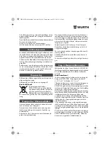 Preview for 60 page of Würth MHKS 28-A Translation Of The Original Operating Instructions