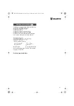 Preview for 61 page of Würth MHKS 28-A Translation Of The Original Operating Instructions