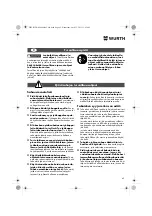 Preview for 62 page of Würth MHKS 28-A Translation Of The Original Operating Instructions