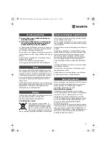 Preview for 65 page of Würth MHKS 28-A Translation Of The Original Operating Instructions