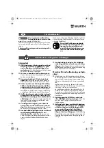 Preview for 67 page of Würth MHKS 28-A Translation Of The Original Operating Instructions