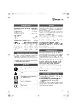 Preview for 69 page of Würth MHKS 28-A Translation Of The Original Operating Instructions