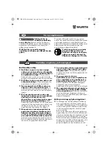 Preview for 72 page of Würth MHKS 28-A Translation Of The Original Operating Instructions