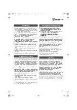 Preview for 75 page of Würth MHKS 28-A Translation Of The Original Operating Instructions