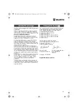 Preview for 82 page of Würth MHKS 28-A Translation Of The Original Operating Instructions