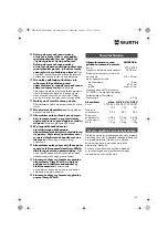 Preview for 85 page of Würth MHKS 28-A Translation Of The Original Operating Instructions