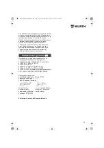 Preview for 88 page of Würth MHKS 28-A Translation Of The Original Operating Instructions