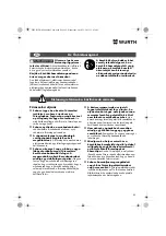 Preview for 89 page of Würth MHKS 28-A Translation Of The Original Operating Instructions