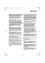 Preview for 96 page of Würth MHKS 28-A Translation Of The Original Operating Instructions